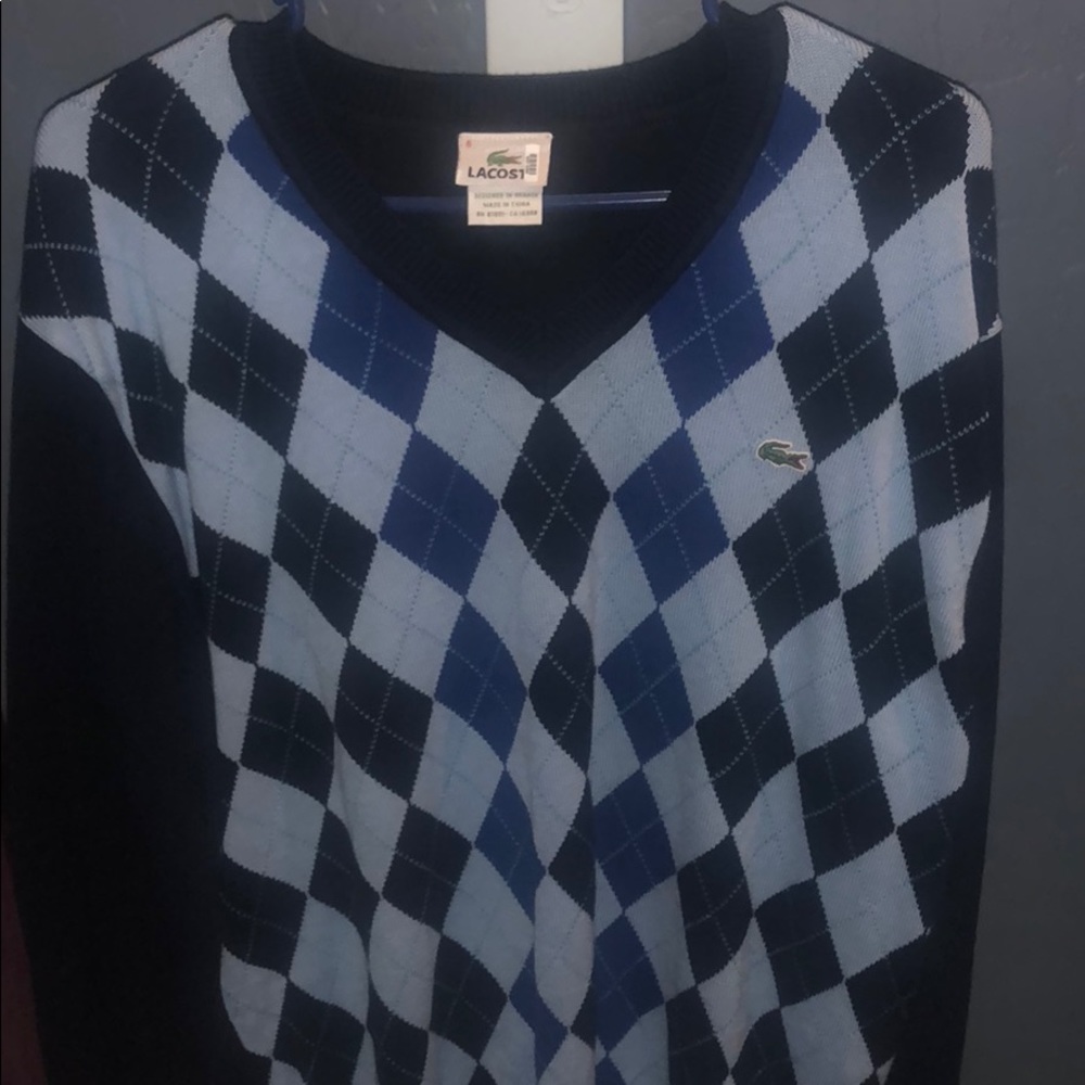 Men’s Lacoste argyle sweater